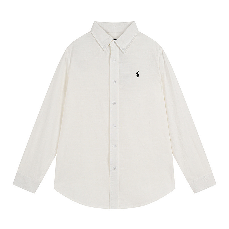 ラルフローレン 綿100％ クラシック刺繍入り長袖シャツ