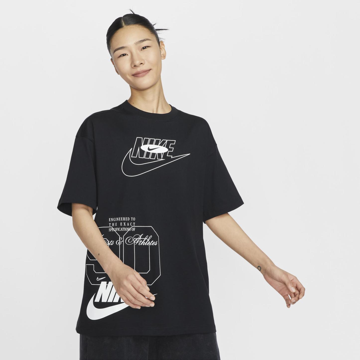 ナイキ Nike カジュアル レディース オーバーサイズ スタイル Tシャツ 春新作 コットン 超ゆったり プリント