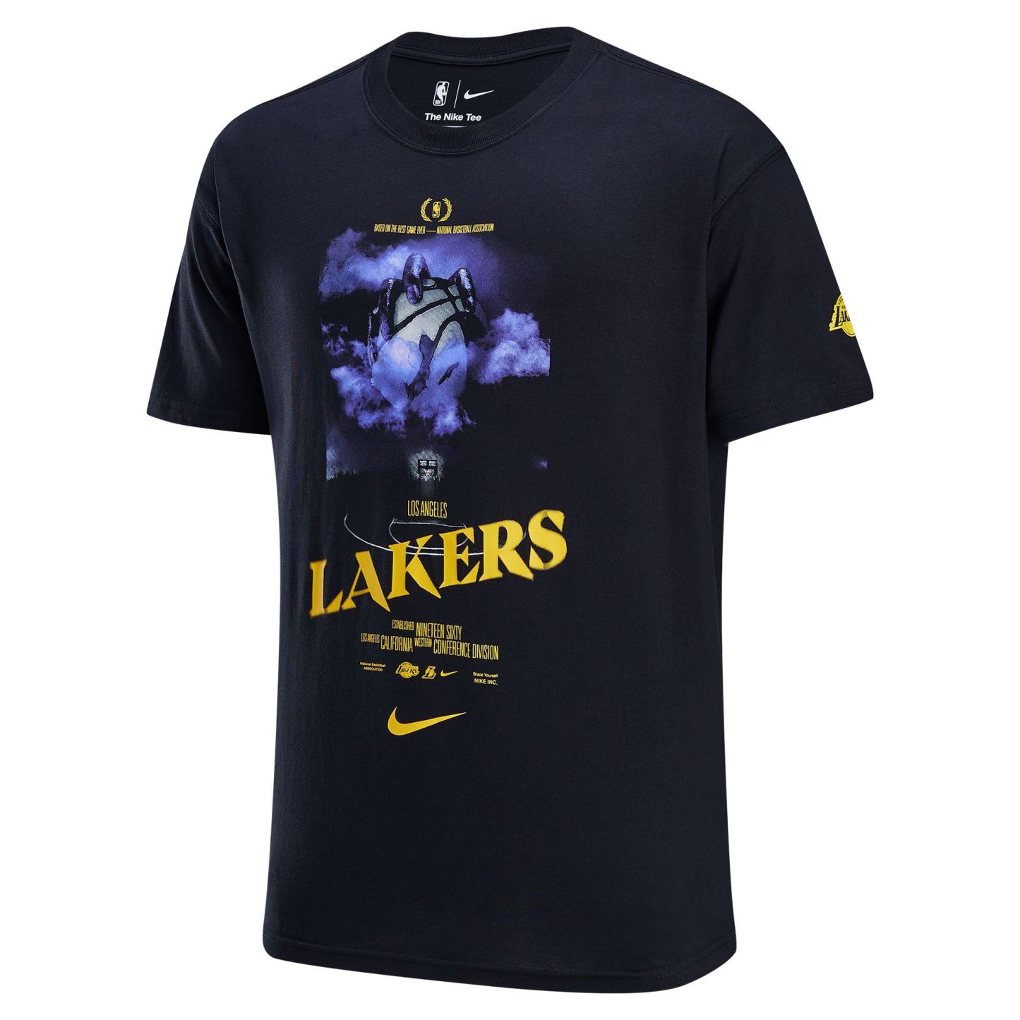 ナイキ Nike ロサンゼルス レイカーズ NBA メンズ Tシャツ 冬 新作 純綿 ニット コットン