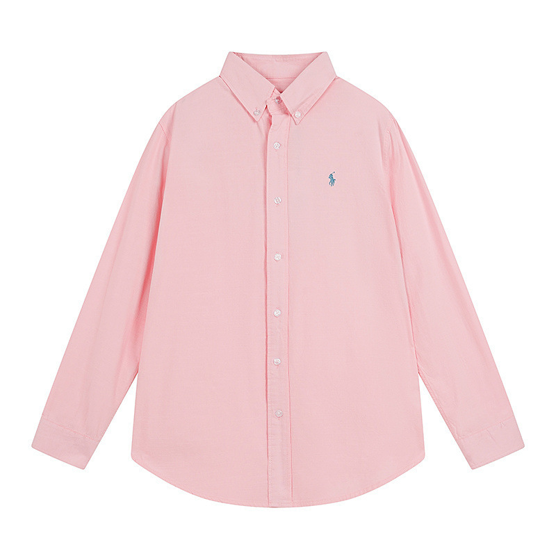 ラルフローレン 綿100％ クラシック刺繍入り長袖シャツ