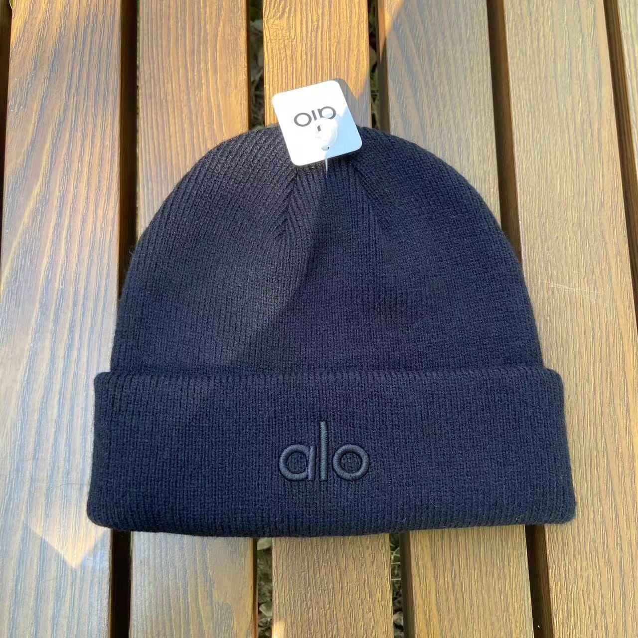 ALO コットンニット帽 韓国風ファッション カジュアル 百搭デザイン 保温 防寒 イヤーフラップ付き ビーニー