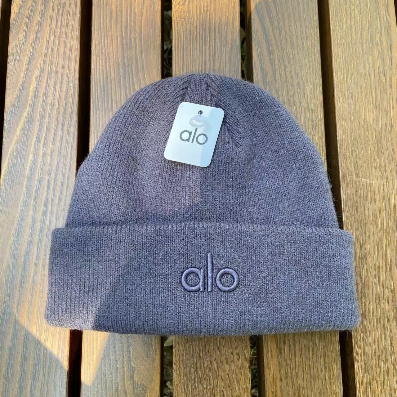 ALO コットンニット帽 韓国風ファッション カジュアル 百搭デザイン 保温 防寒 イヤーフラップ付き ビーニー