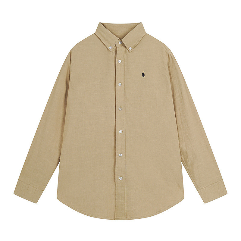 ラルフローレン 綿100％ クラシック刺繍入り長袖シャツ