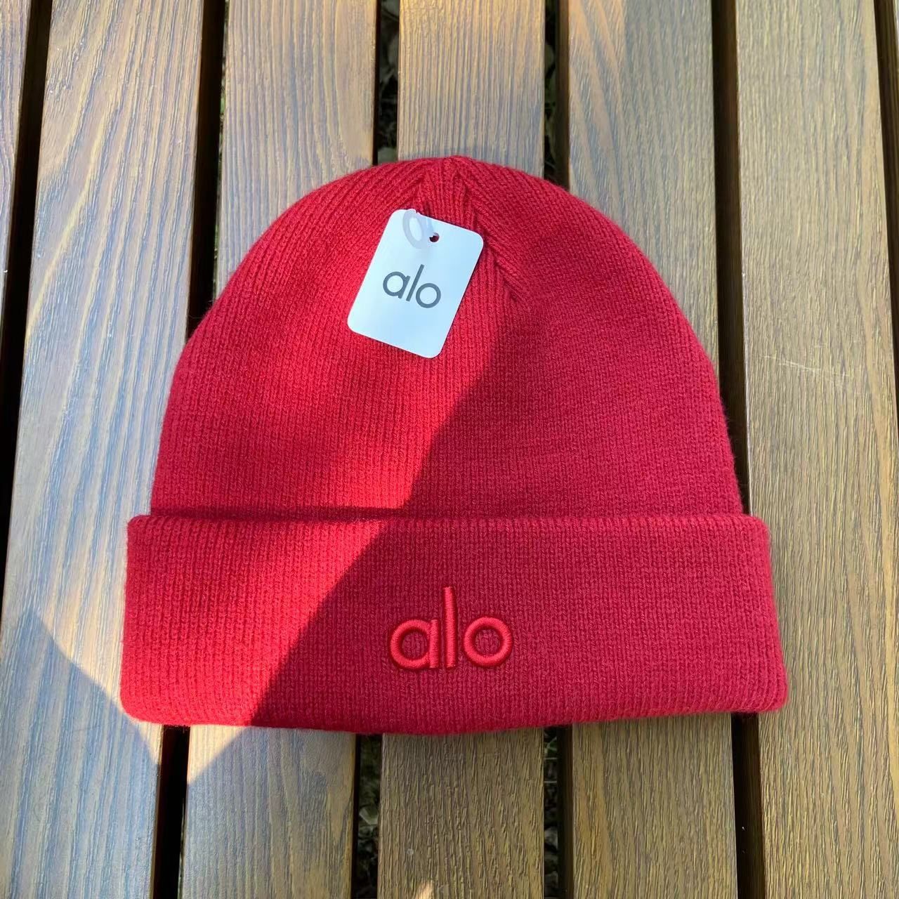 ALO コットンニット帽 韓国風ファッション カジュアル 百搭デザイン 保温 防寒 イヤーフラップ付き ビーニー