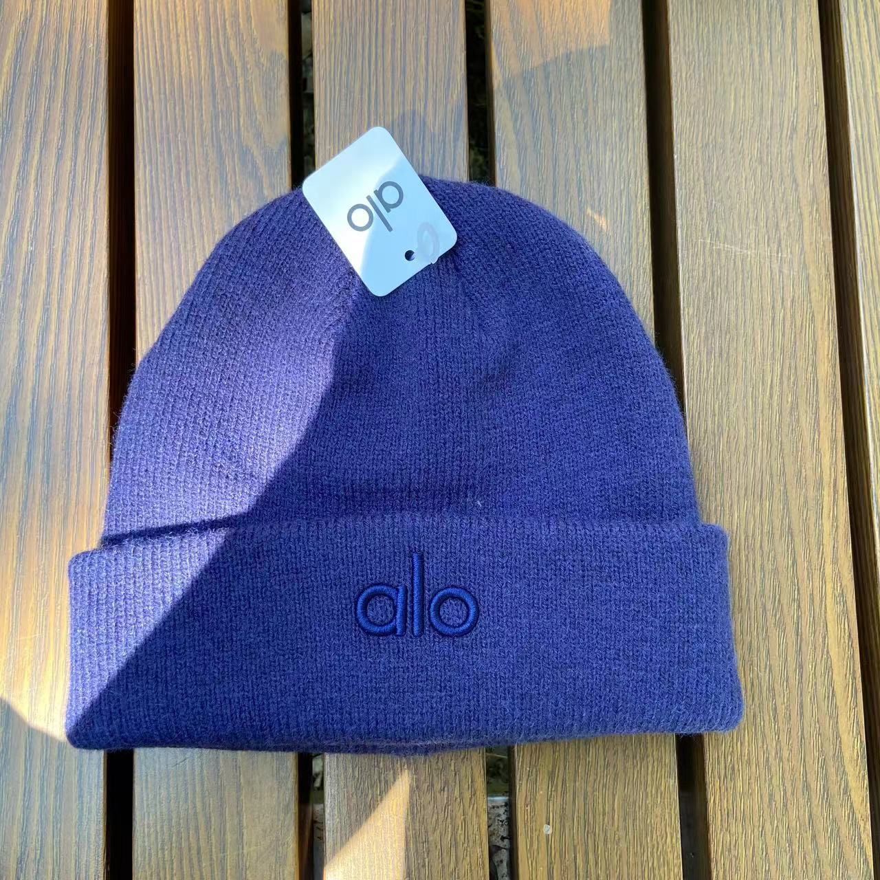 ALO コットンニット帽 韓国風ファッション カジュアル 百搭デザイン 保温 防寒 イヤーフラップ付き ビーニー