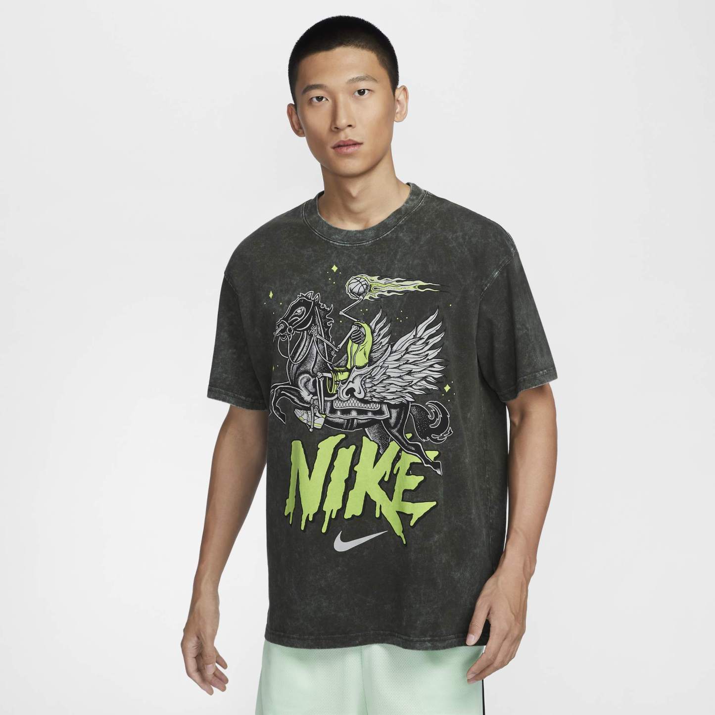 ナイキ Nike メンズ バスケットボール Tシャツ 冬 新作 コットン ゆったり レトロ カジュアル スポーツ ソフト