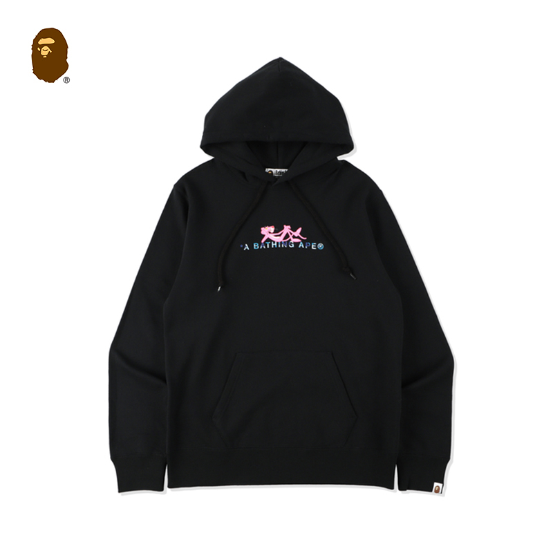 BAPE連名メンズカートゥーンピンクパンサー迷彩ダイヤモンドプリントフード付きスウェットシャツ
