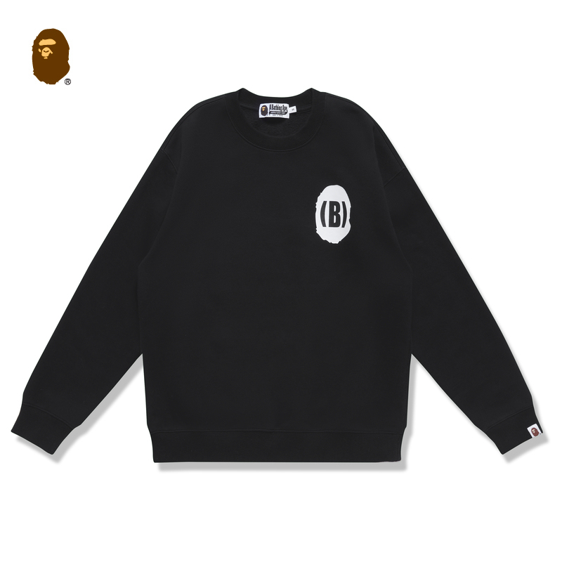 BAPE メンズ 秋冬 エイプ ユニバース NFT エイプヘッド レタープリント ラウンドネック スウェットシャツ