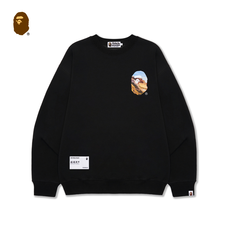 BAPE メンズ 春夏 猿が世界を旅する猿の頭 ラウンドネック スウェットシャツ