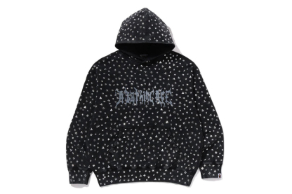 BAPE スタッズロゴ リラックス エイプマン パーカー スウェットシャツ メンズ