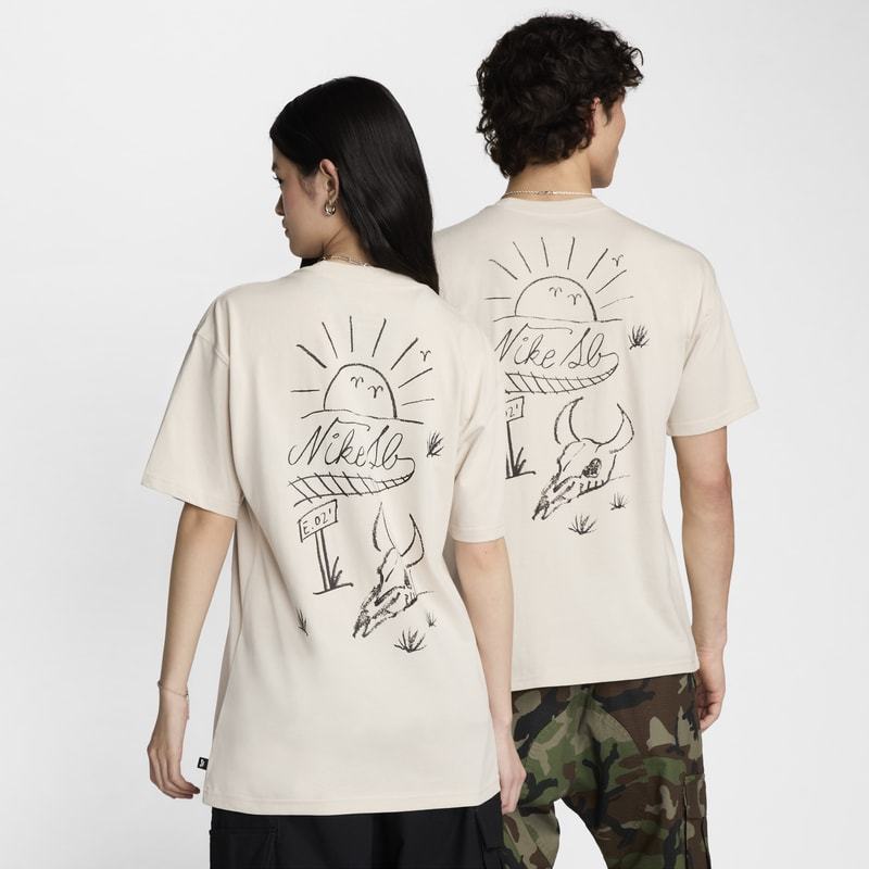 ナイキ NIKE SB メンズとレディース スケートボード Tシャツ 夏新作 グラフィティプリント ゆったり コットン 半袖シャツ