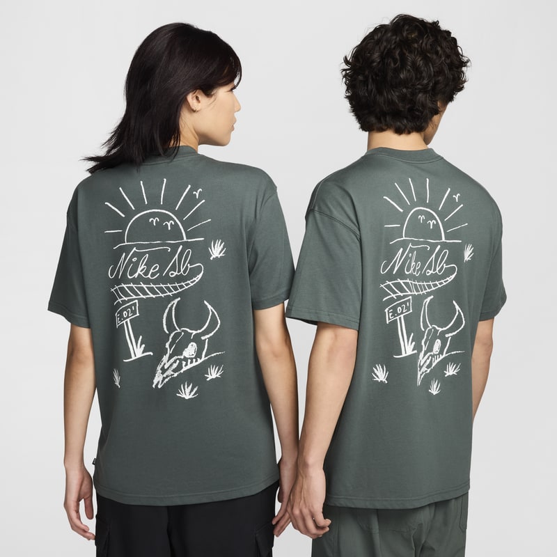 ナイキ NIKE SB メンズとレディース スケートボード Tシャツ 夏新作 グラフィティプリント ゆったり コットン 半袖シャツ