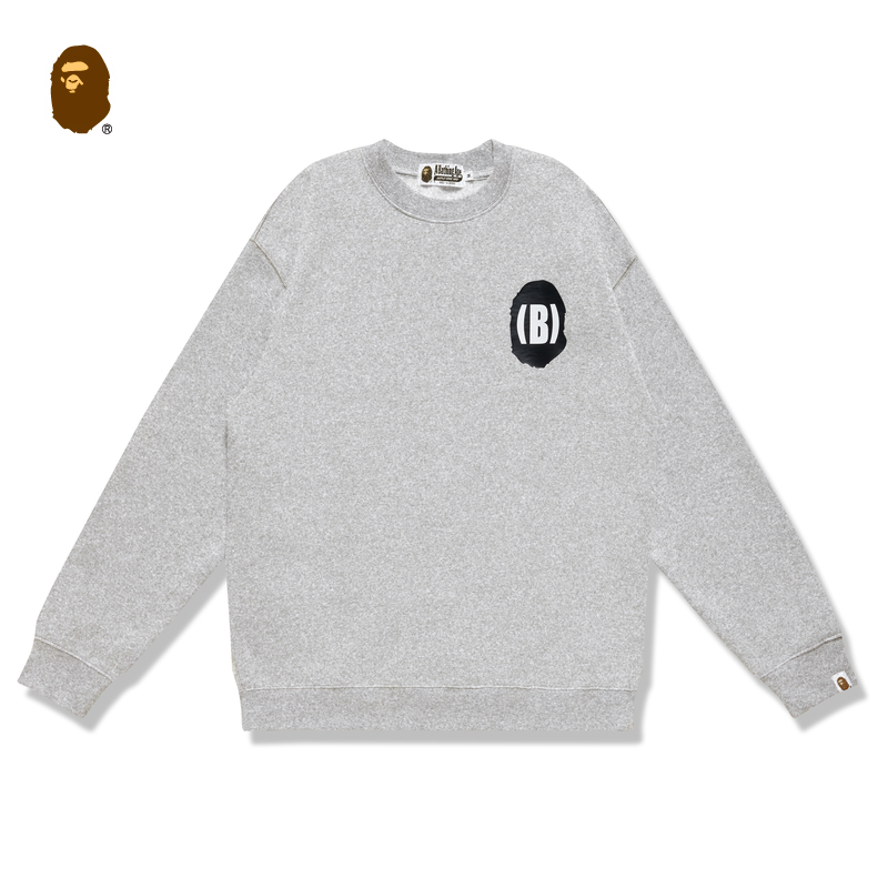 BAPE メンズ 秋冬 エイプ ユニバース NFT エイプヘッド レタープリント ラウンドネック スウェットシャツ