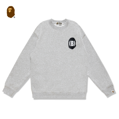 BAPE メンズ 秋冬 エイプ ユニバース NFT エイプヘッド レタープリント ラウンドネック スウェットシャツ