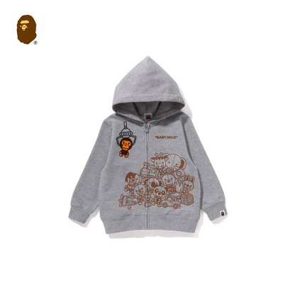 BAPE 秋冬 漫画 BABY MILO 人形 クレーンゲーム プリント フード付き スウェットシャツ カーディガン