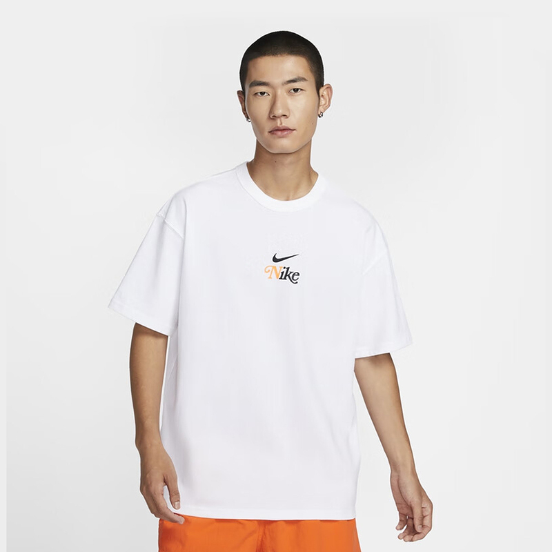 ナイキ Nike メンズ Tシャツ 秋 新作 ゆったり コットン ニット カジュアル バックラベル プリント 半袖