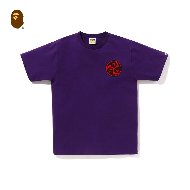 BAPE メンズ 春夏 和猿頭活力波プリント 半袖Tシャツ