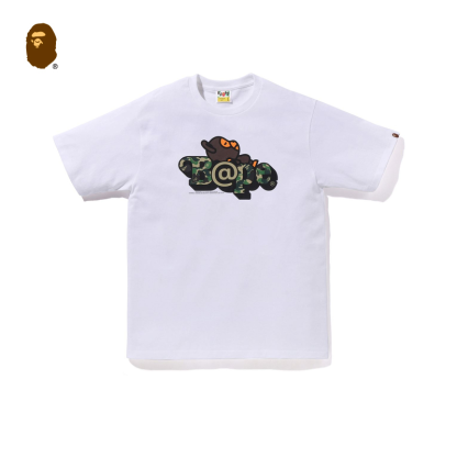 BAPE コラボ メンズ 秋冬 BE@RBRICK 迷彩 レタープリント 半袖 Tシャツ