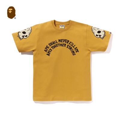 BAPE メンズ 秋冬記念 蛇柄 迷彩 スカルプリント 半袖 Tシャツ