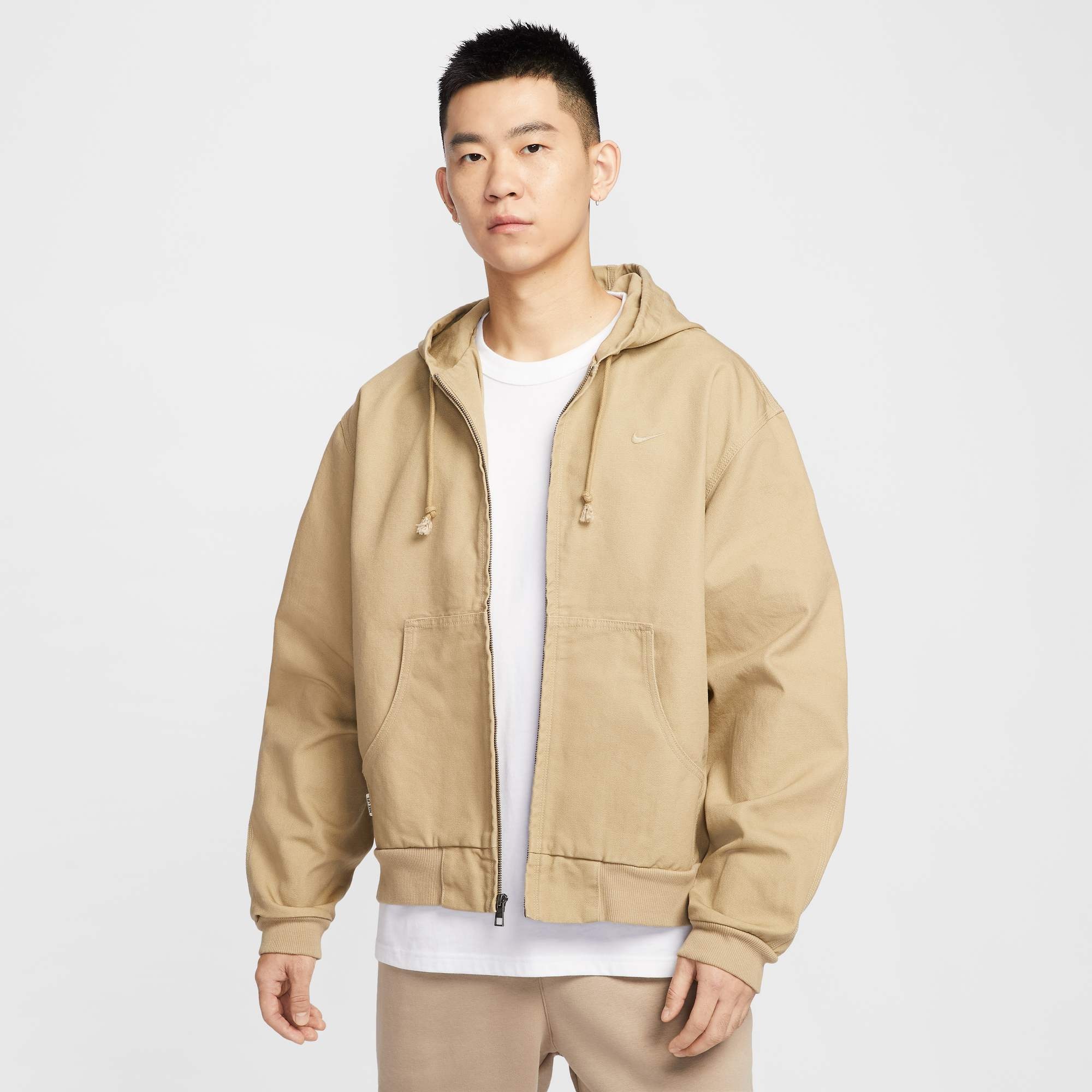 Nike メンズ 裏地なし ジャケット 春新作 外套 ゆったり フーディー スポーツ パッチワーク