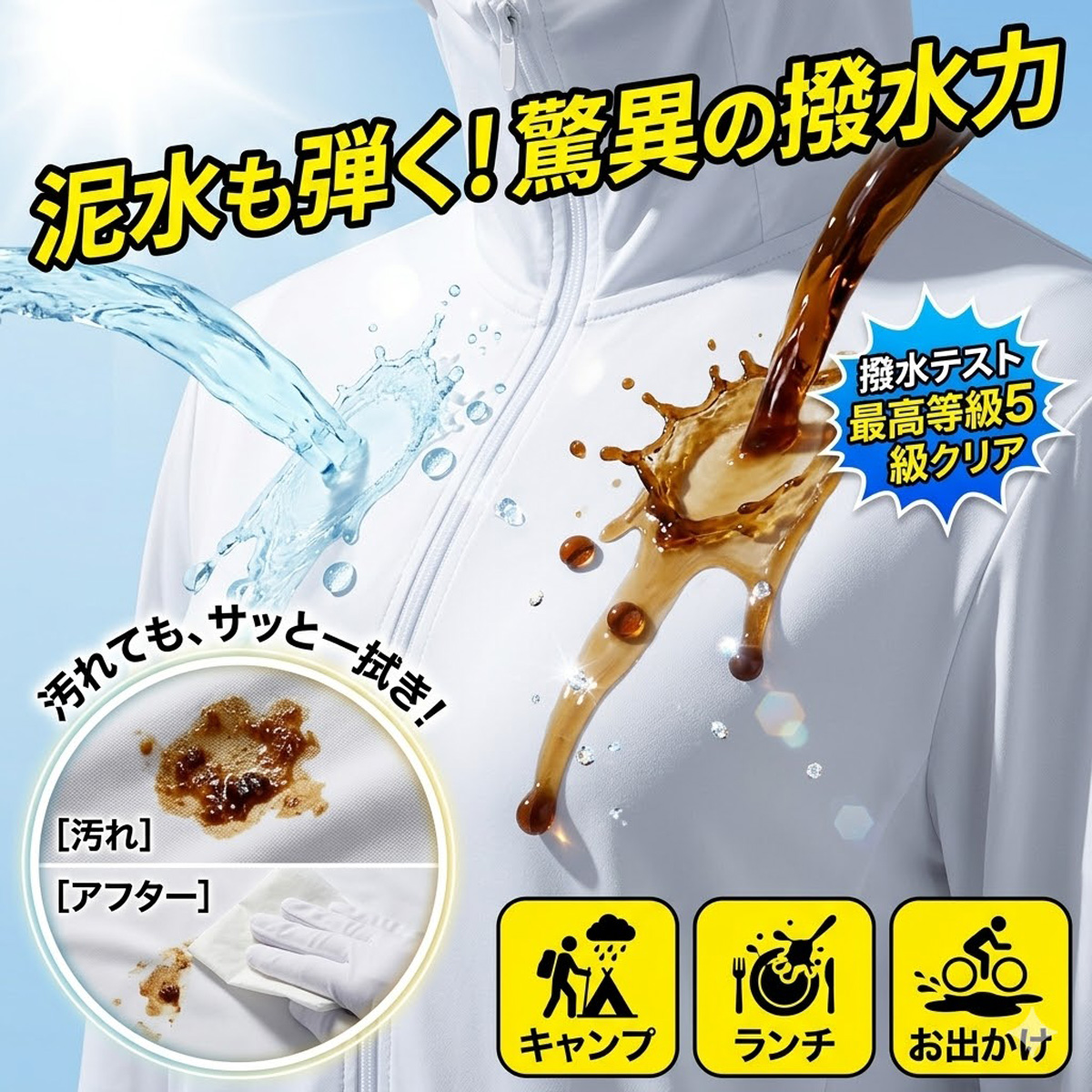 UVカットパーカー UPF50+｜接触冷感・軽量・完全紫外線対策（レディース）