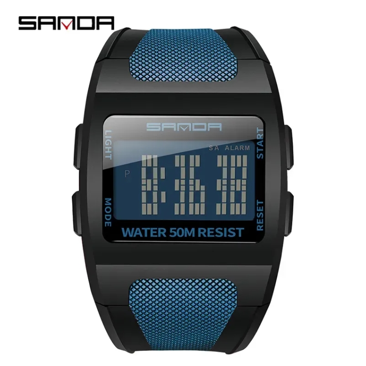 Men's Sports Outdoor Mountaineering Digital Electronic Watch Square Mu