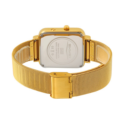 Moment beauty steel band watch men's electronic watch multifunctional business double-display electronic watch  