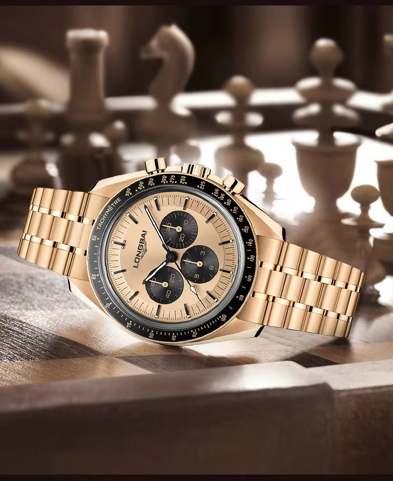 Men's non-mechanical watch high-end genuine fashion small green dial luminous waterproof steel belt quartz watch