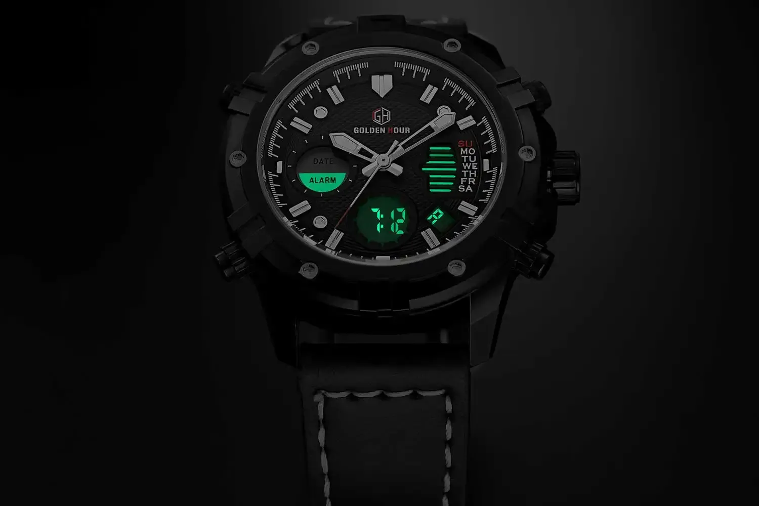 Wrist Fashion Dual Time Analog Watch Cool Customized Digital Outdoor Sports Watch for Men