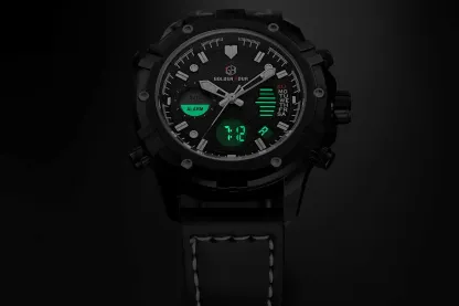 Wrist Fashion Dual Time Analog Watch Cool Customized Digital Outdoor Sports Watch for Men