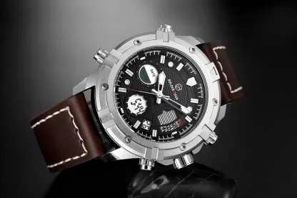 Wrist Fashion Dual Time Analog Watch Cool Customized Digital Outdoor Sports Watch for Men