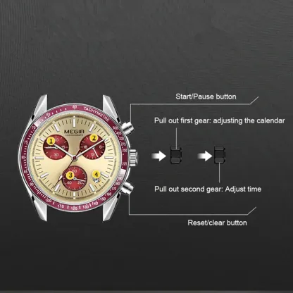 2025 new men's watch multi-function chronograph canvas