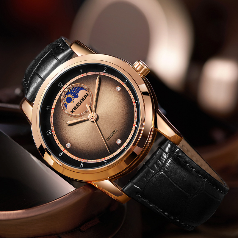 Men's Watches Luxury Men's Watches Genuine Leather Strap Men's