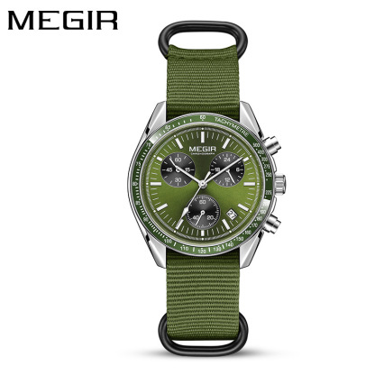 2025 new men's watch multi-function chronograph canvas