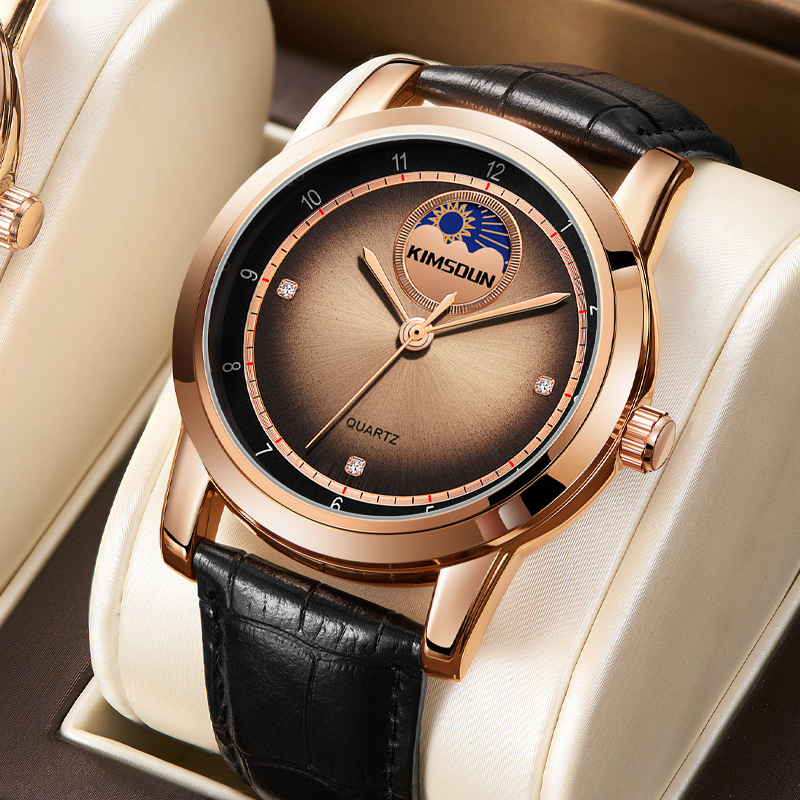 Men's Watches Luxury Men's Watches Genuine Leather Strap Men's