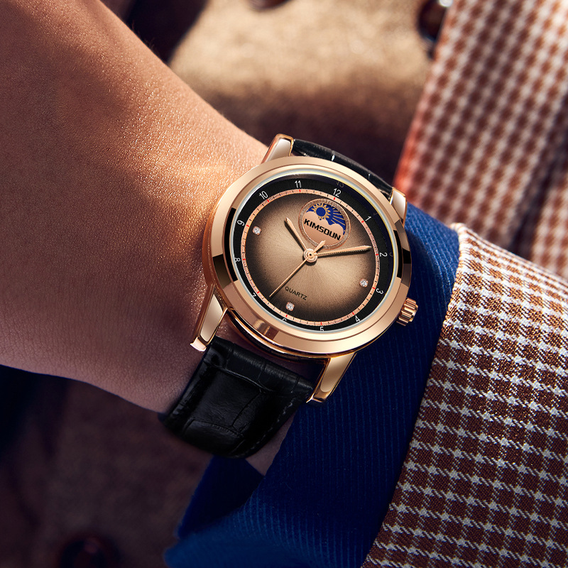 Men's Watches Luxury Men's Watches Genuine Leather Strap Men's