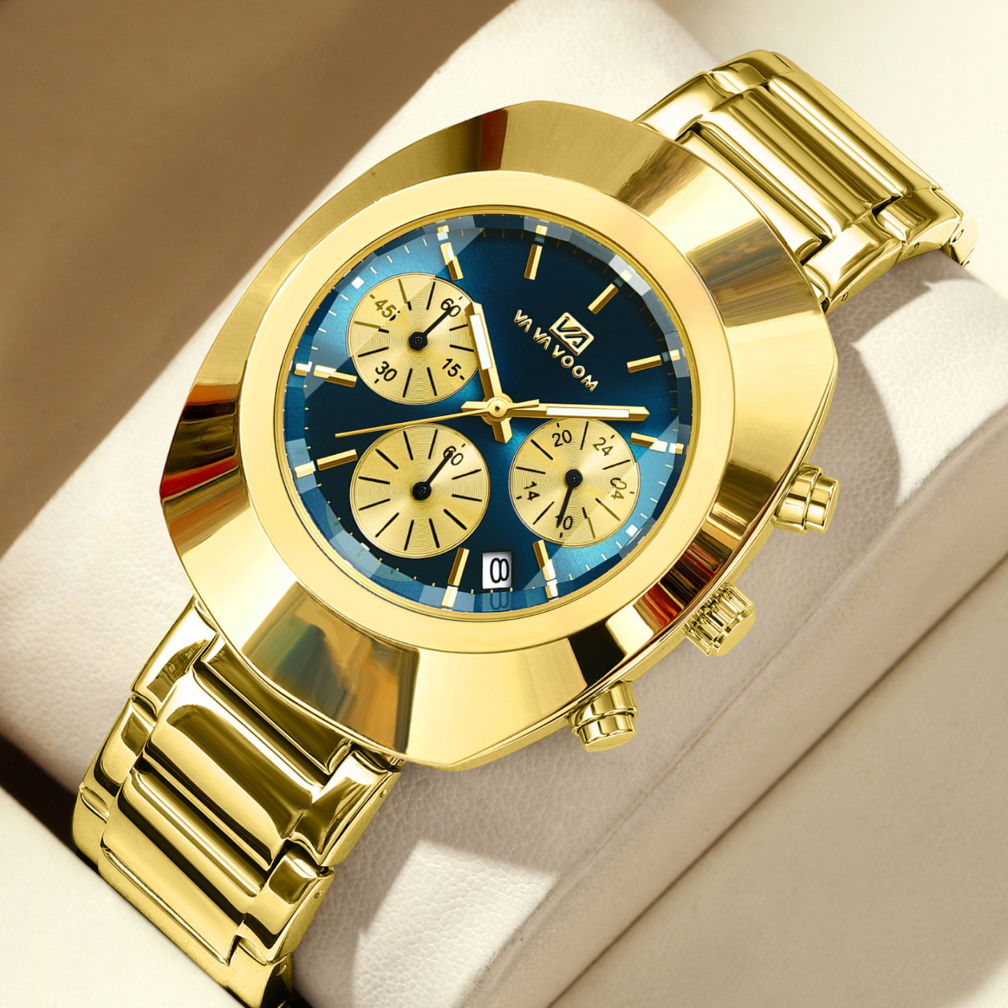 Leisure business multifunctional calendar waterproof luminous men's watch fashion temperament quartz watch  