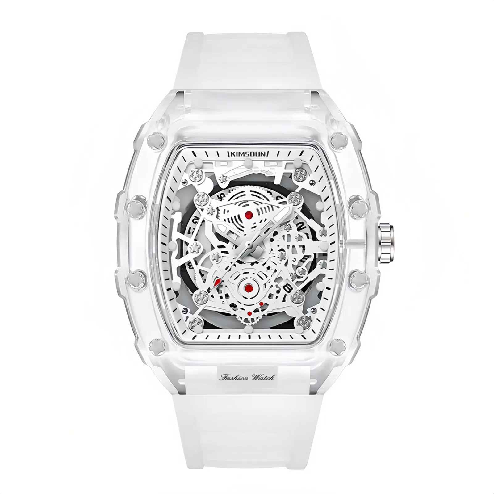 Men's new fashion luxury high quality transparent waterproof watch per