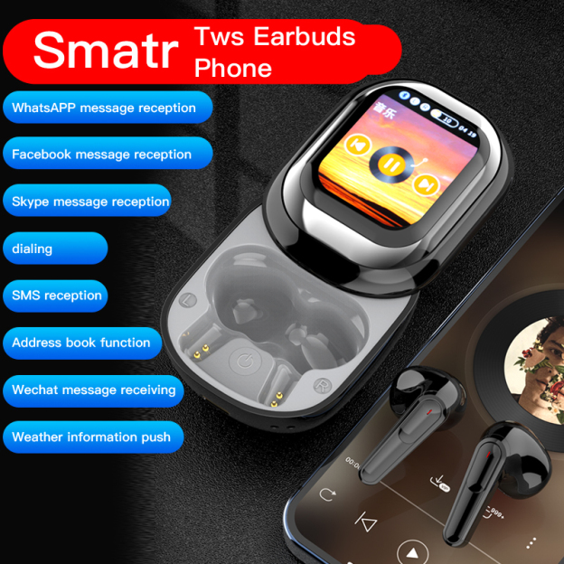 2025 New Style Bluetooth Headset Slide Color Screen Long Life Wireless TWS HD Noise Reduction Sound Quality