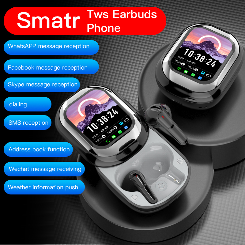 2025 New Style Bluetooth Headset Slide Color Screen Long Life Wireless TWS HD Noise Reduction Sound Quality