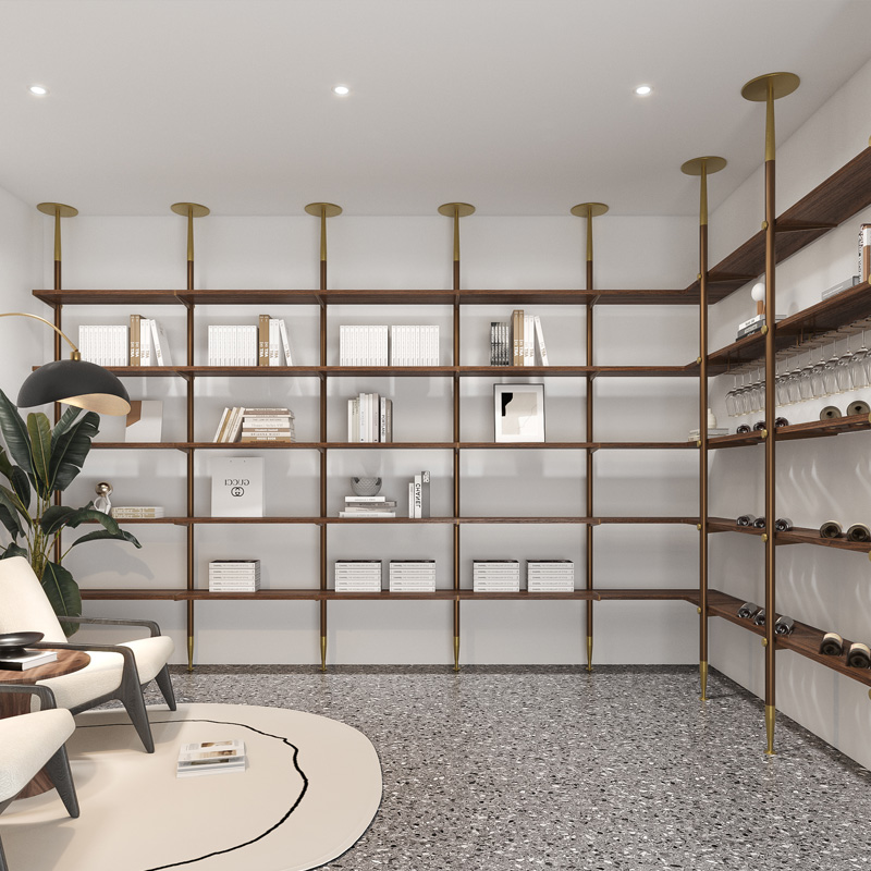 ITALIAN STYLE CANTILEVERED BOOKSHELF