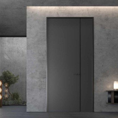 MINIMALIST ECOLOGICAL DOOR OF POLAR WOOD SERIES /45 SYSTEM (5MM)