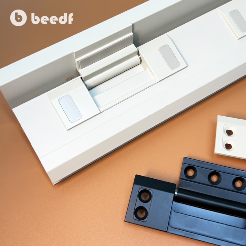 Beedf Models 30/40/45 hinges fit aluminum-wood and glass doors.