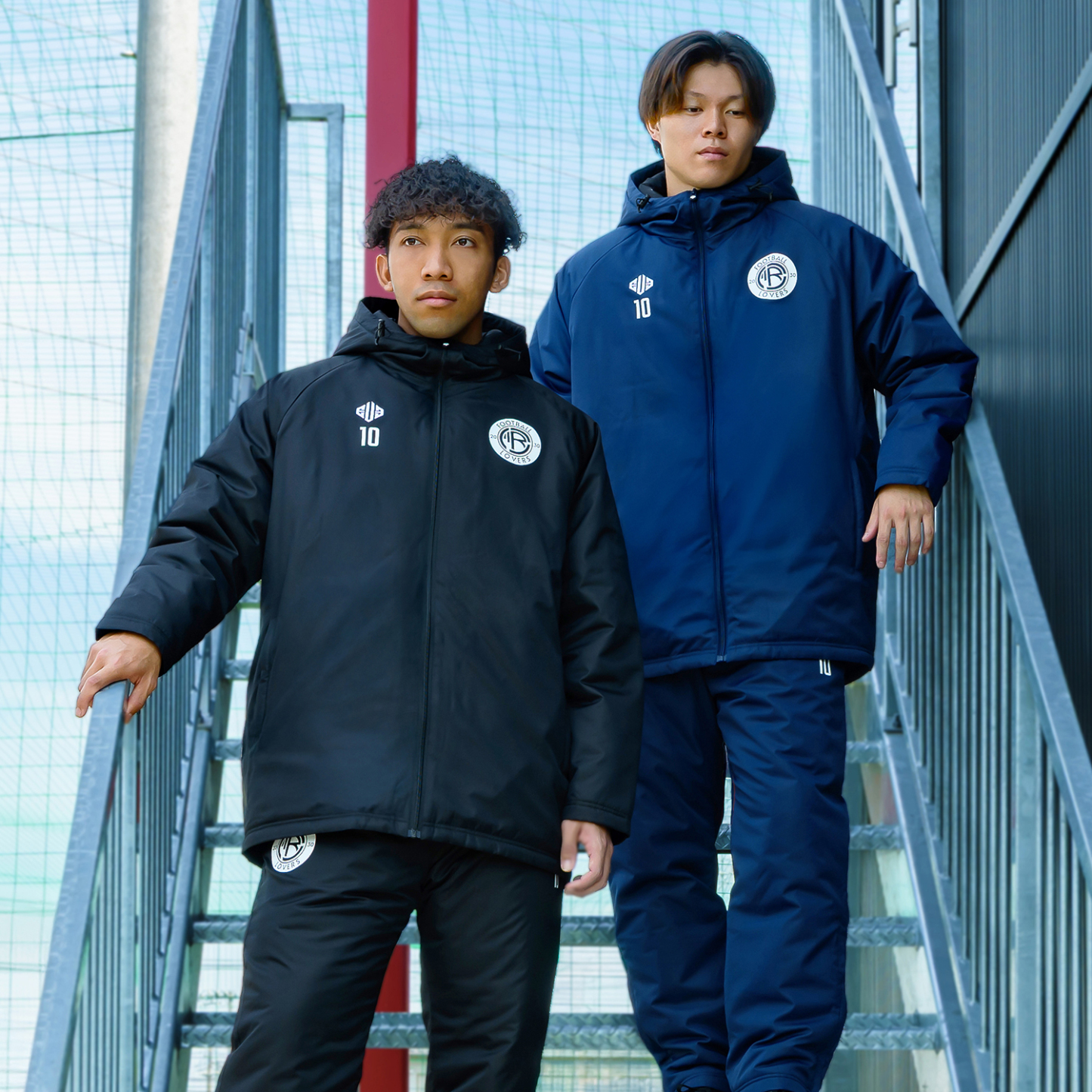 パデッドハーフコート[刺繍ロゴ]