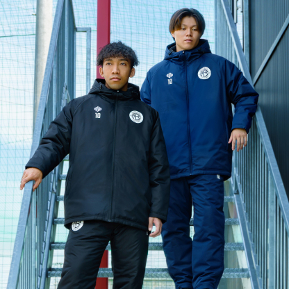 パデッドハーフコート[刺繍ロゴ]