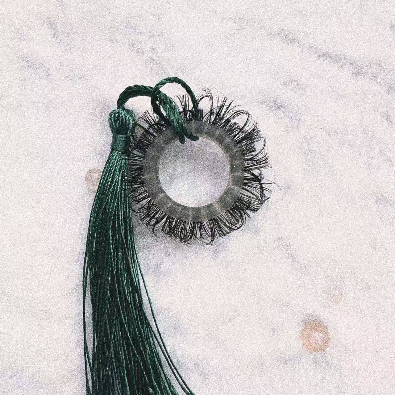 Ikat Kepala Mainan Ekor Kuda Terry Lurus Dua Lapis