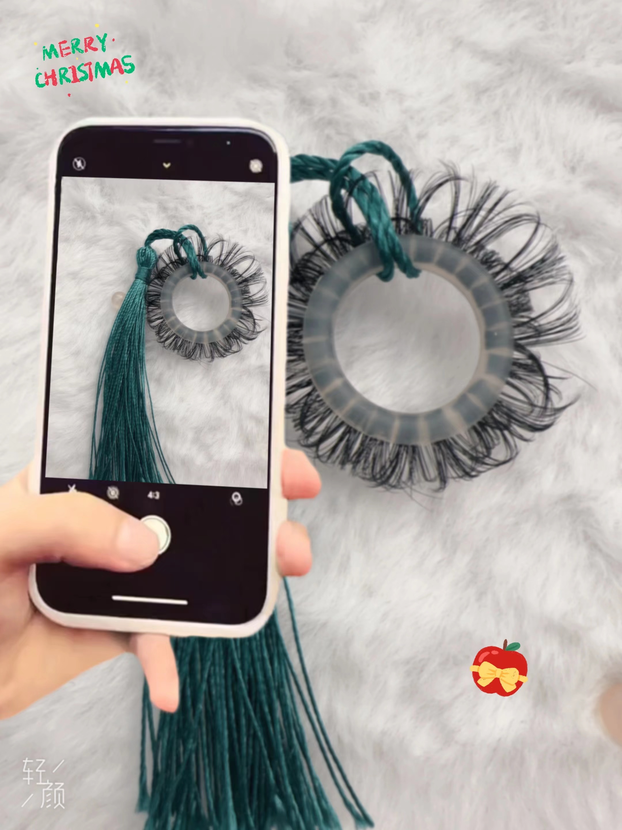 Ikat Kepala Mainan Ekor Kuda Terry Lurus Dua Lapis