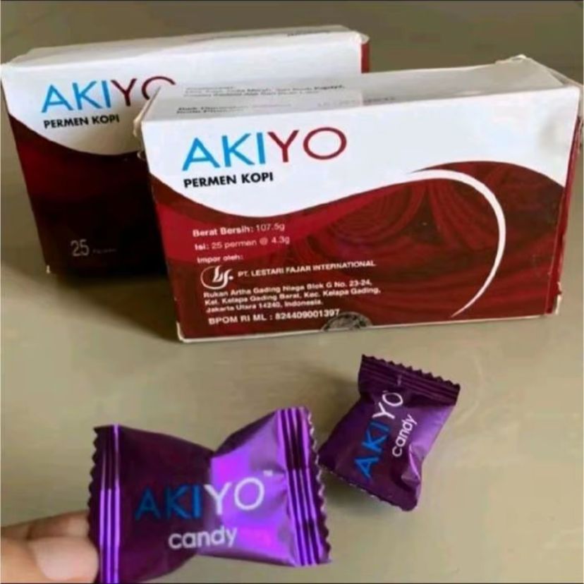 permen akiyo rasa kopi ready stok siap kirim 1 BOX ISI 25 pcs