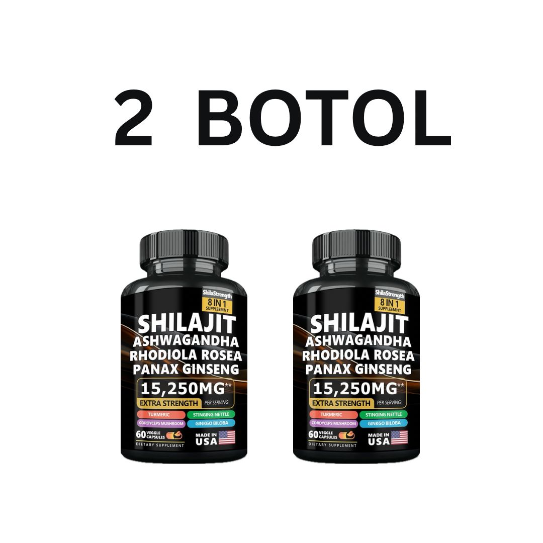 SHILAJIT Suplemen Ashwagandha Rhodiola Rosea Panax Ginseng Suplemen