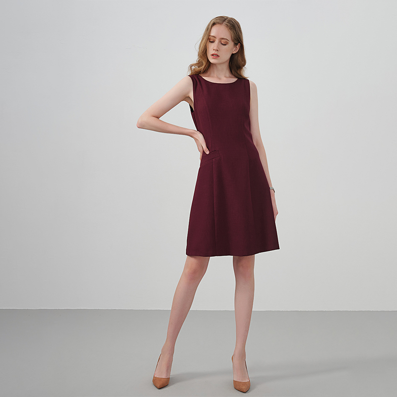 Women's Commuter Pocket Sleeveless Suit Dress